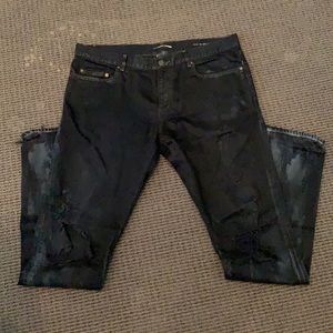Saint Laurent dark distresses jeans